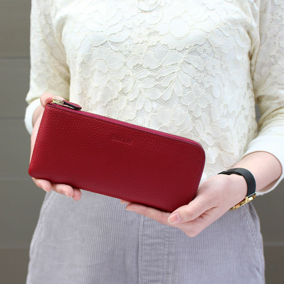 【定番人気，正規品】 ☆新品-箱付き☆ ◆BARCOS バルコス　エマ　L字ファスナー 長財布　グリーン◆　GLウォレット　牛革　シュリンクレザー【送料無料】0902