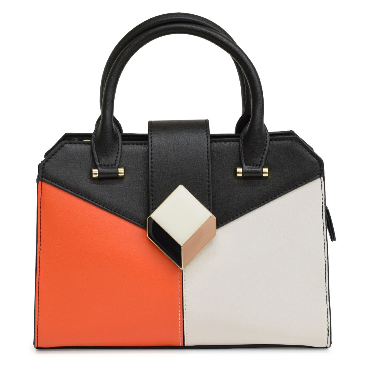 ハンドバッグ トリプルカラー 2way レザー