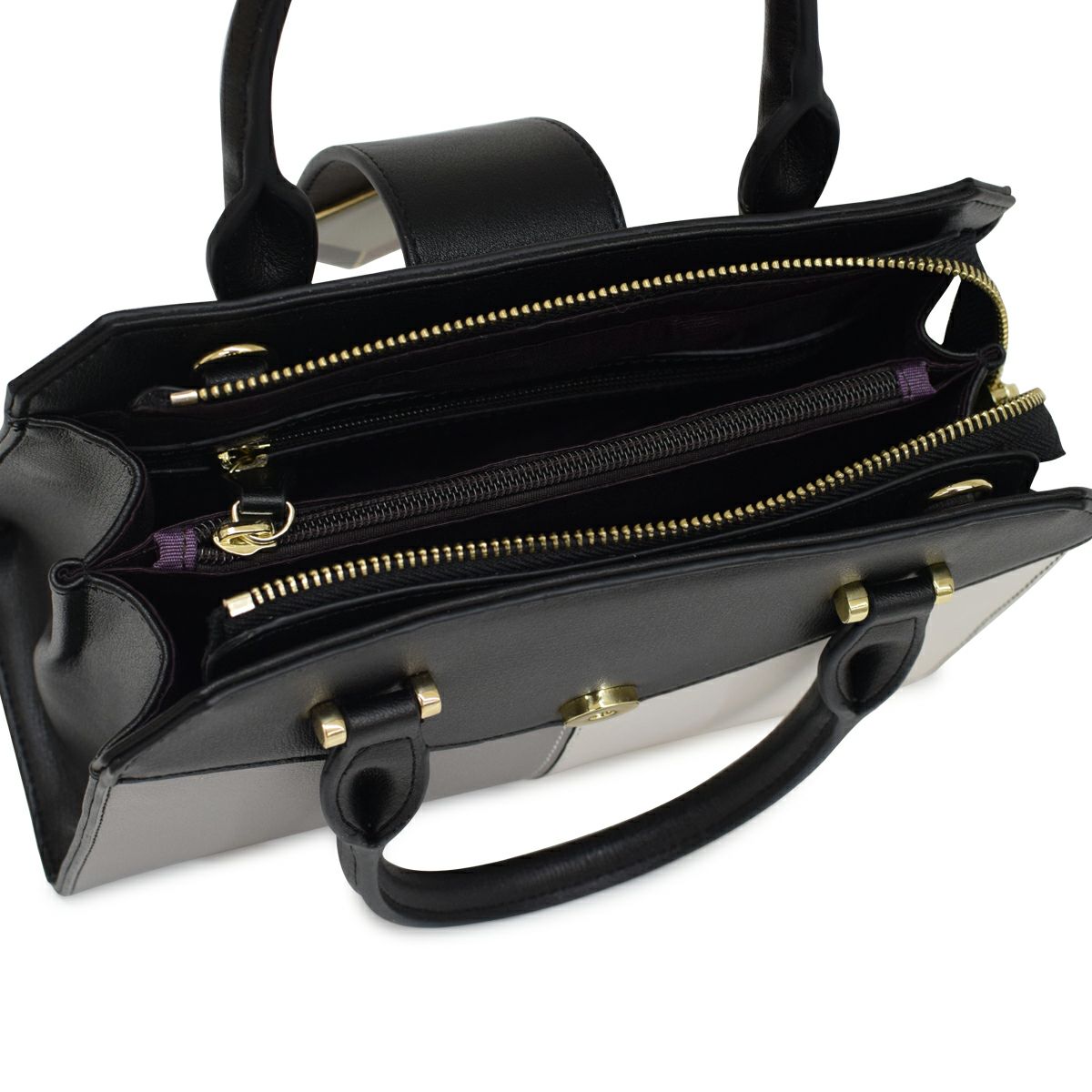ハンドバッグ トリプルカラー 2way レザー