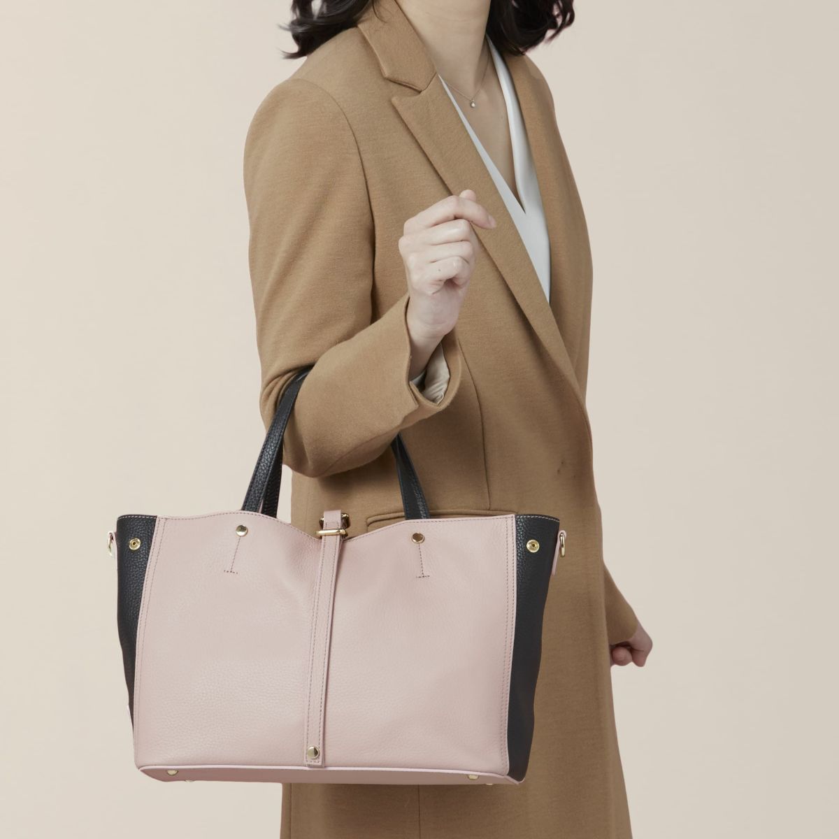 2wayシュリンクレザーハンドバッグ