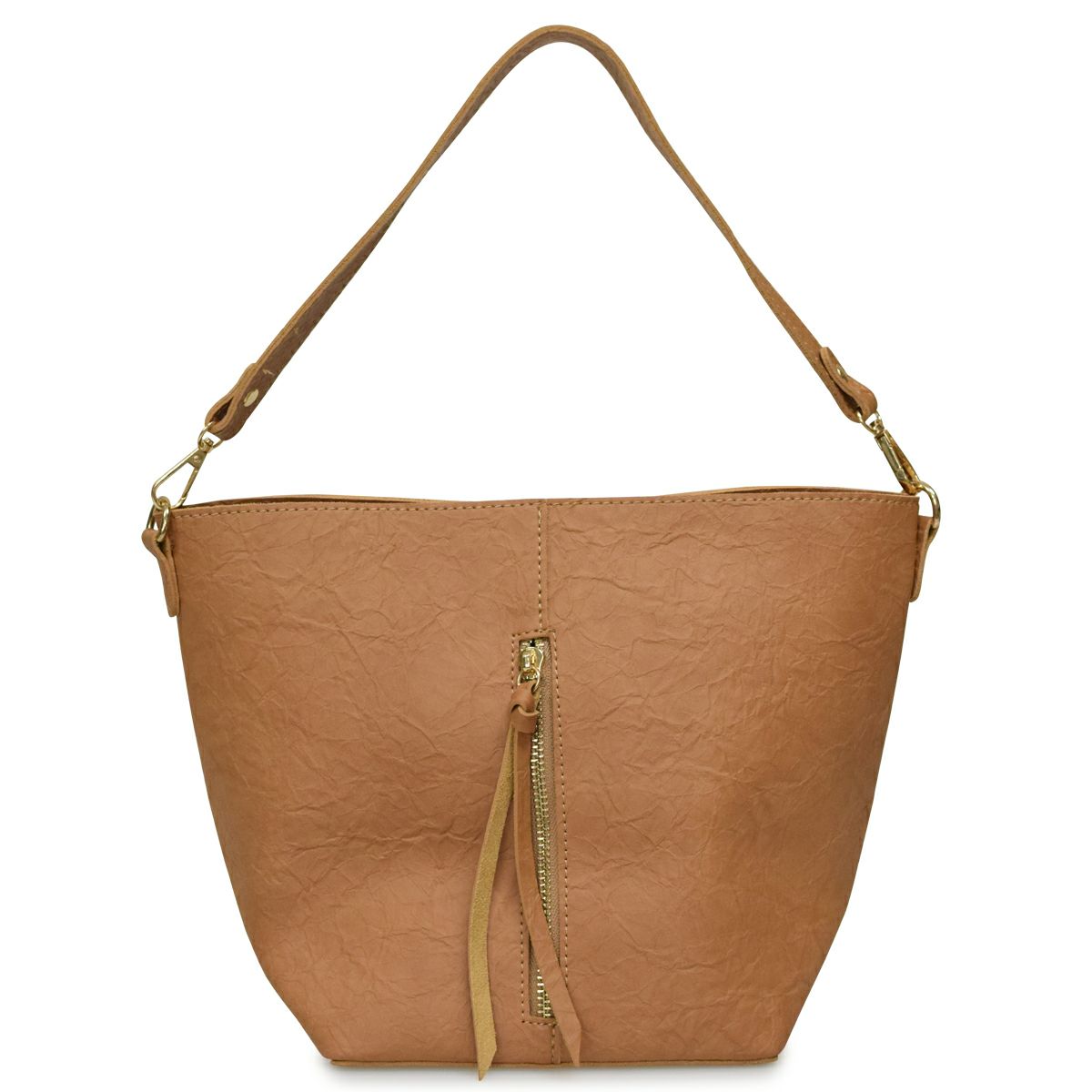 しわ素材ショルダーバッグ