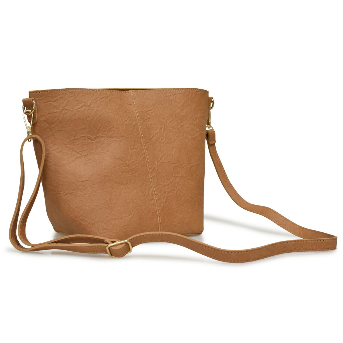 しわ素材ショルダーバッグ