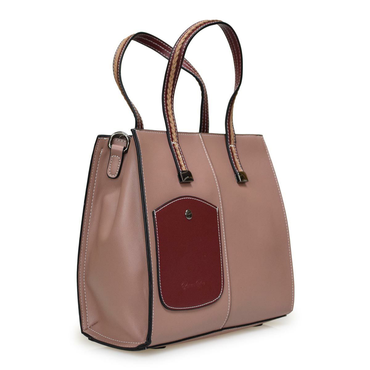 バイカラーハンドバッグ