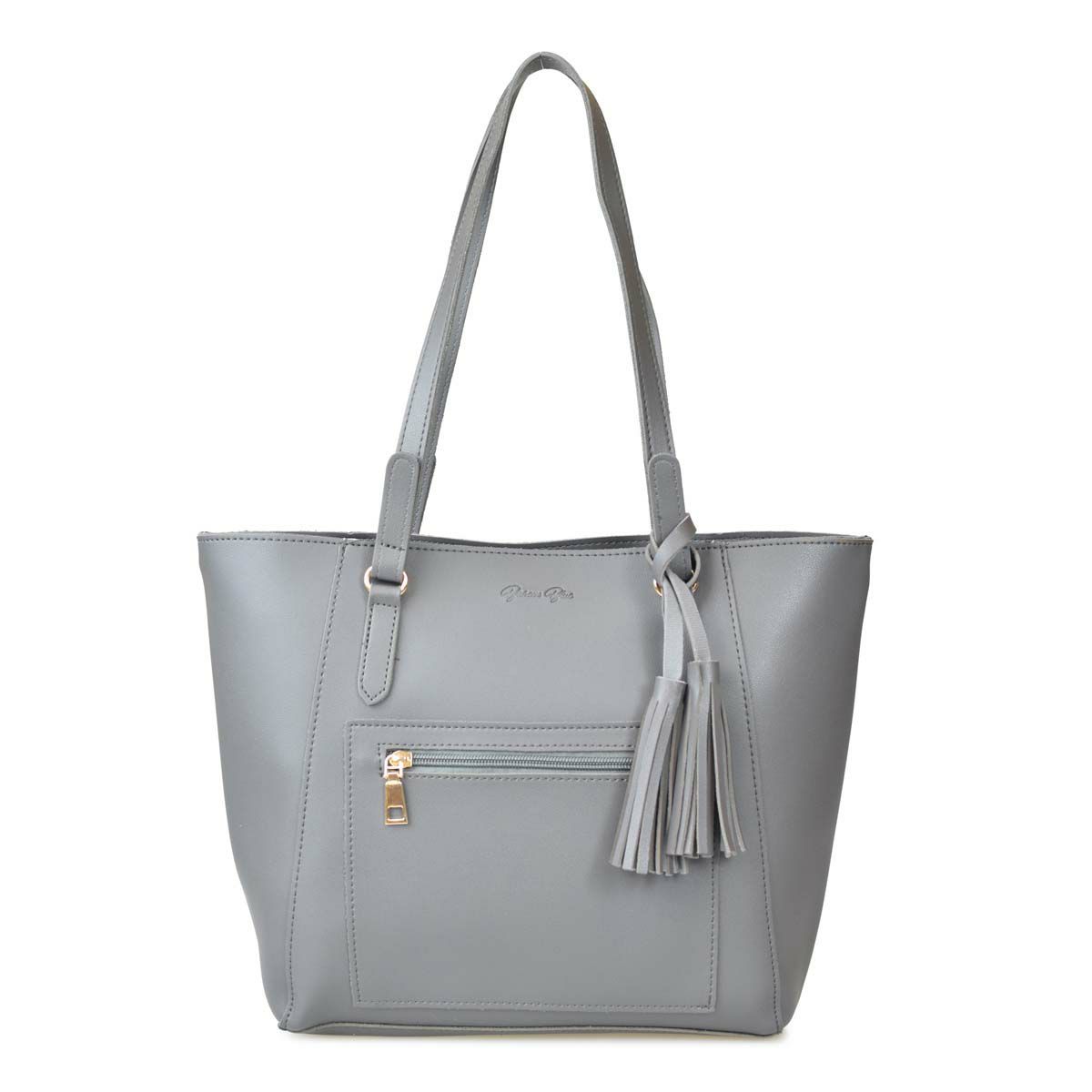 フェイクレザータッセル付きトートバッグ