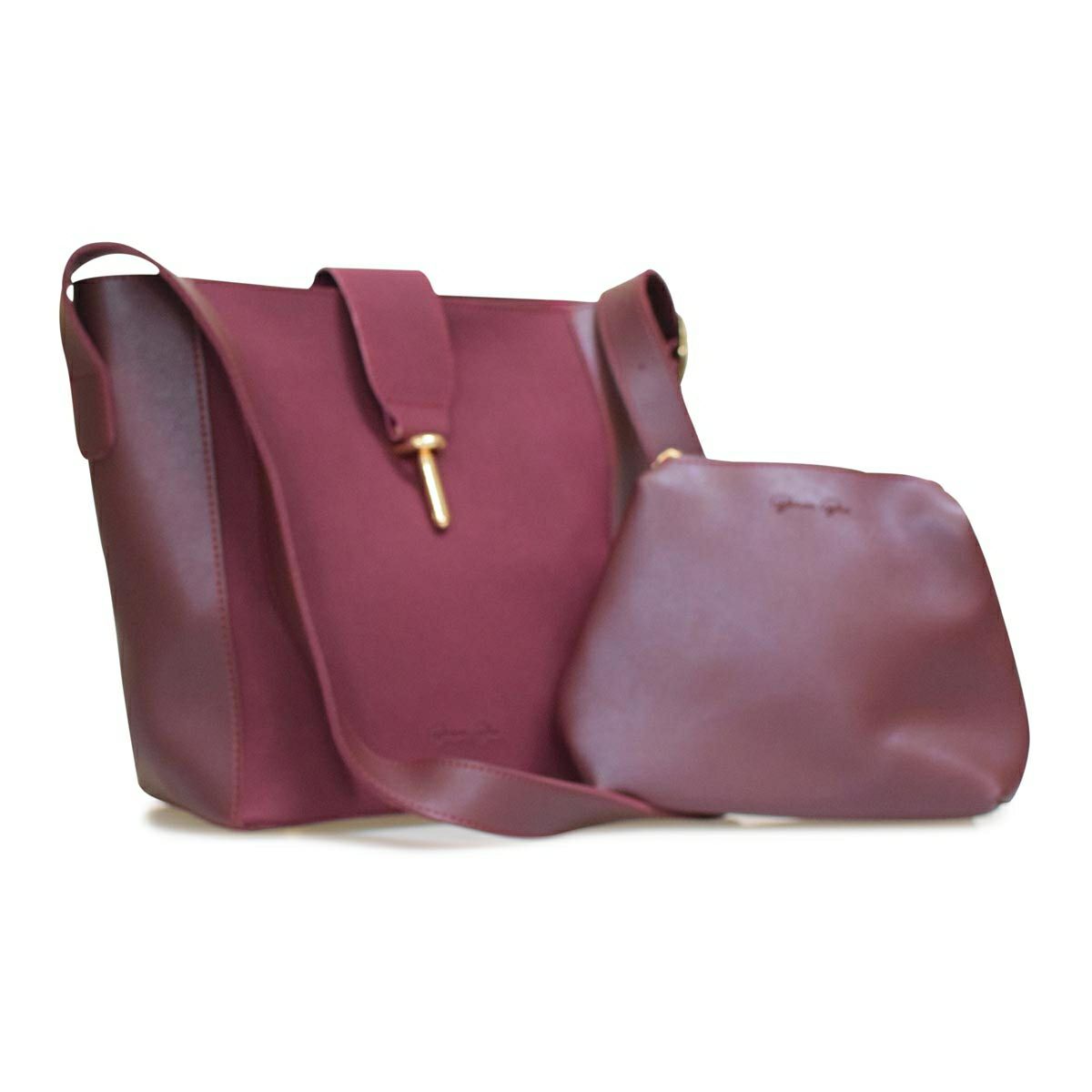 フェイクレザーショルダーバッグ