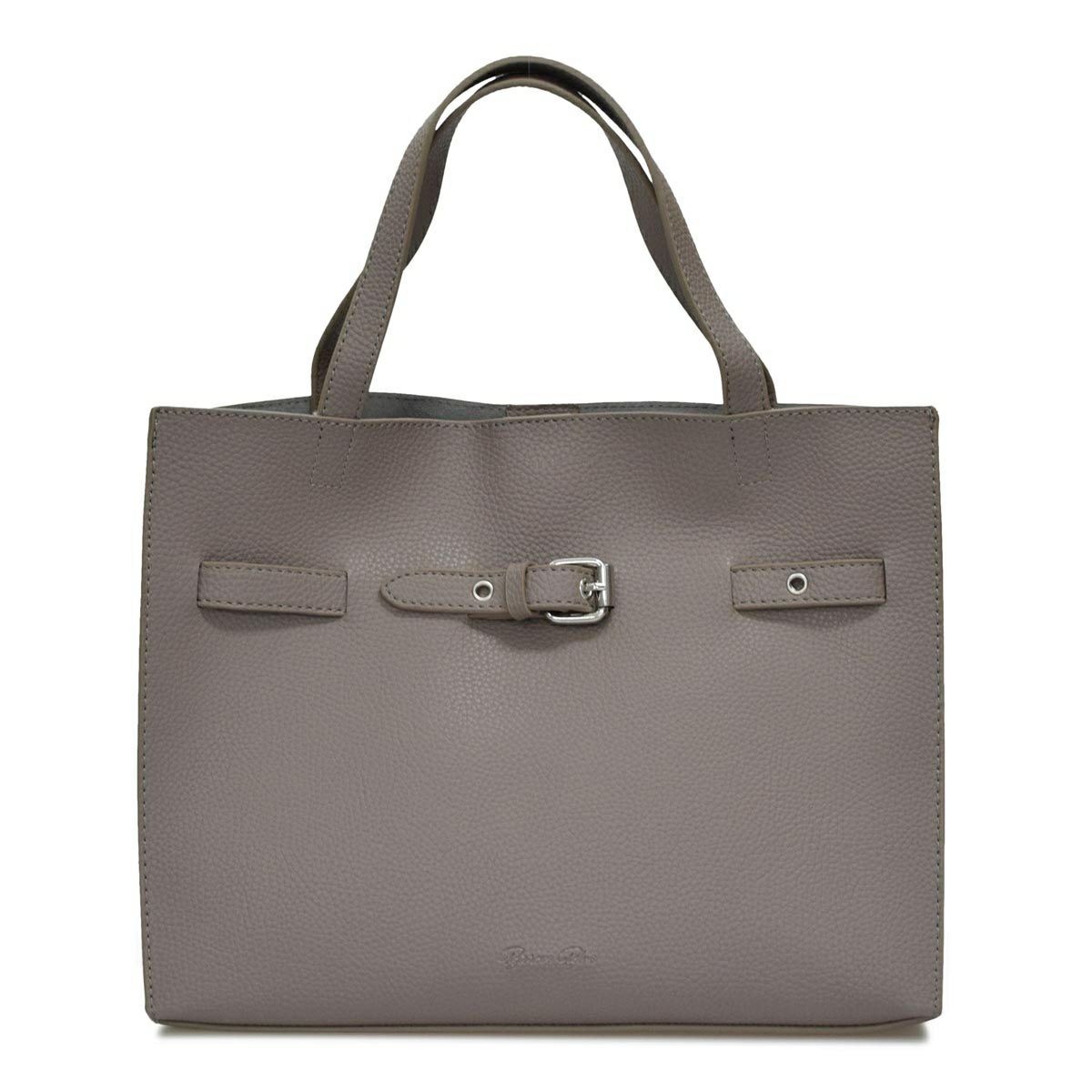 ベルトデザイン2way大判ハンドバッグ