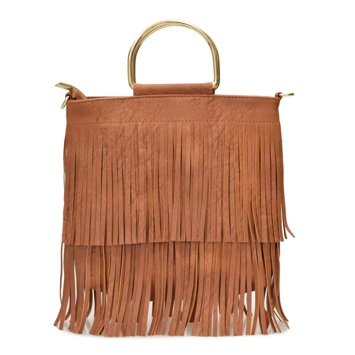 フリンジ2wayハンドバッグ