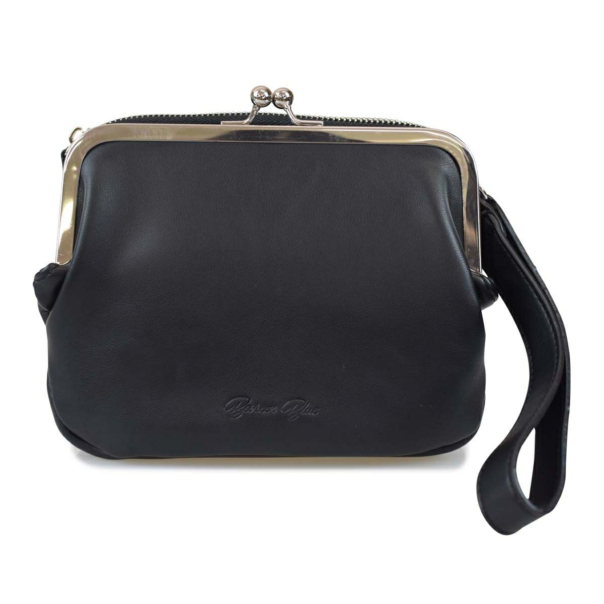 バルコスブルーがま口ポシェット