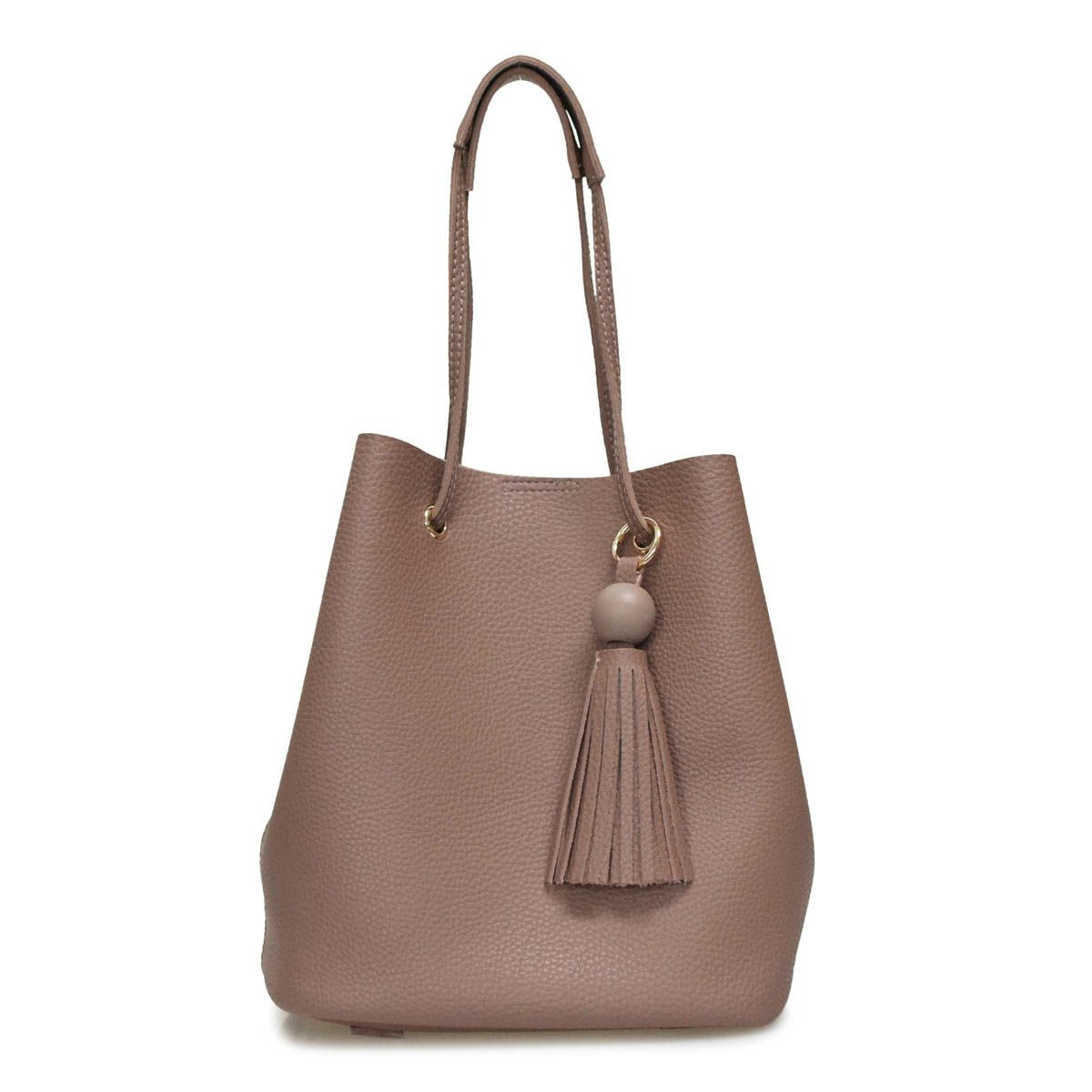 タッセル付巾着バッグ