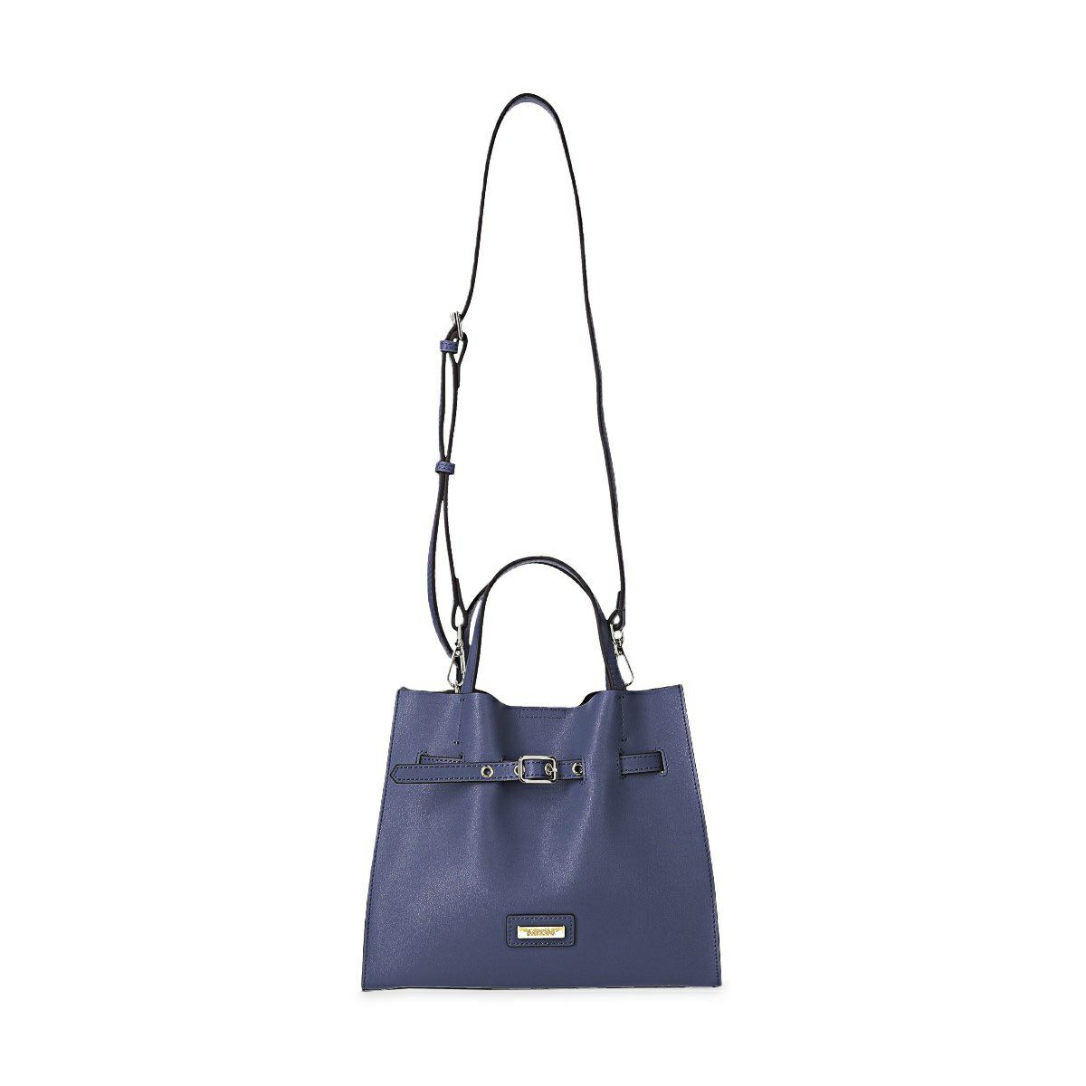 フロントベルト付きレザー2wayハンドバッグ