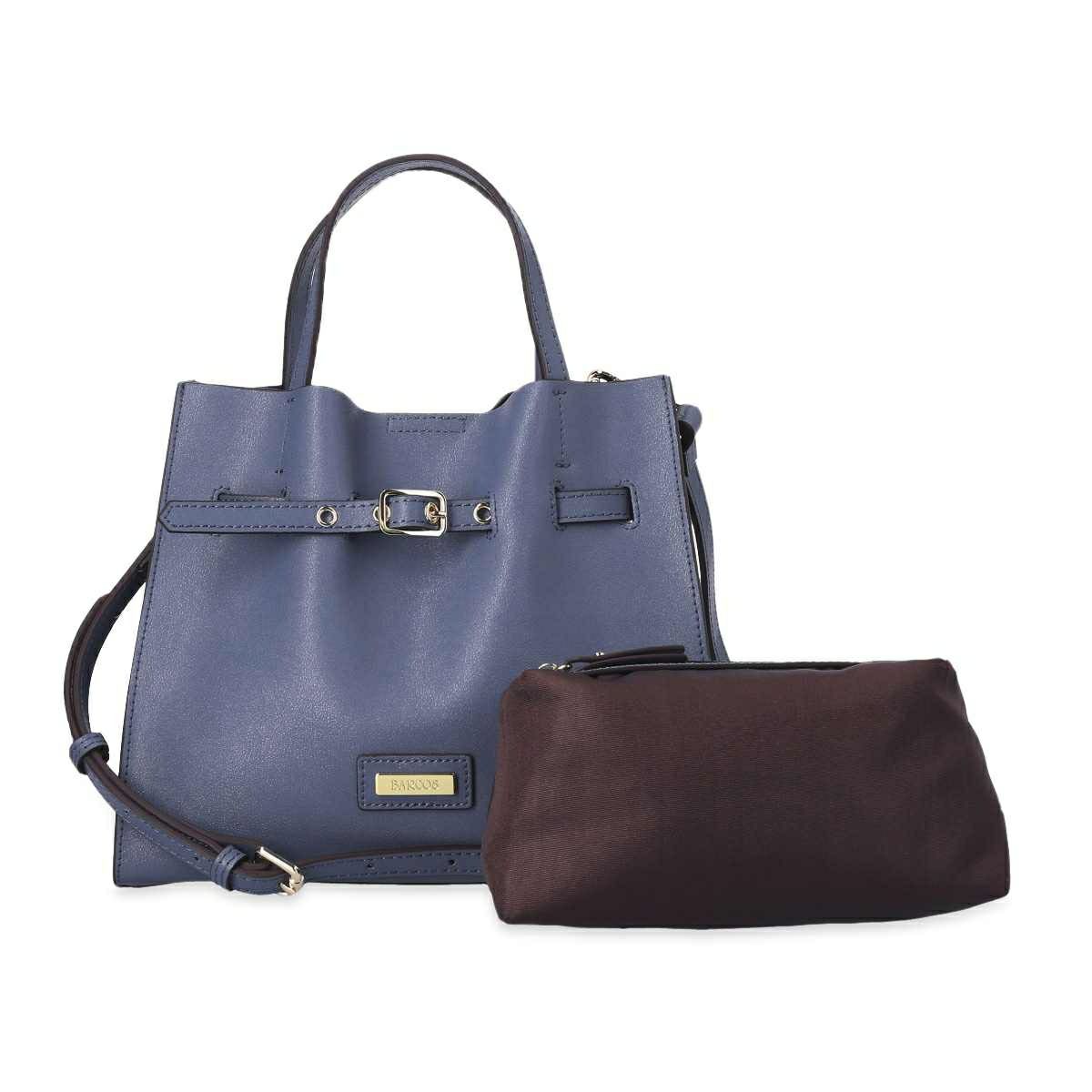 フロントベルト付きレザー2wayハンドバッグ