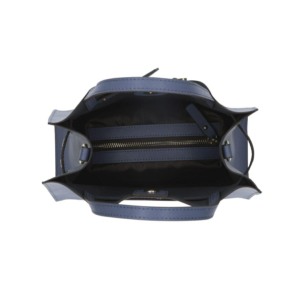 フロントベルト付きレザー2wayハンドバッグ