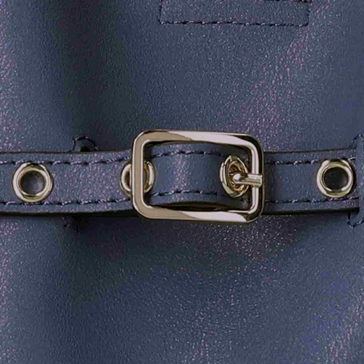 フロントベルト付きレザー2wayハンドバッグ