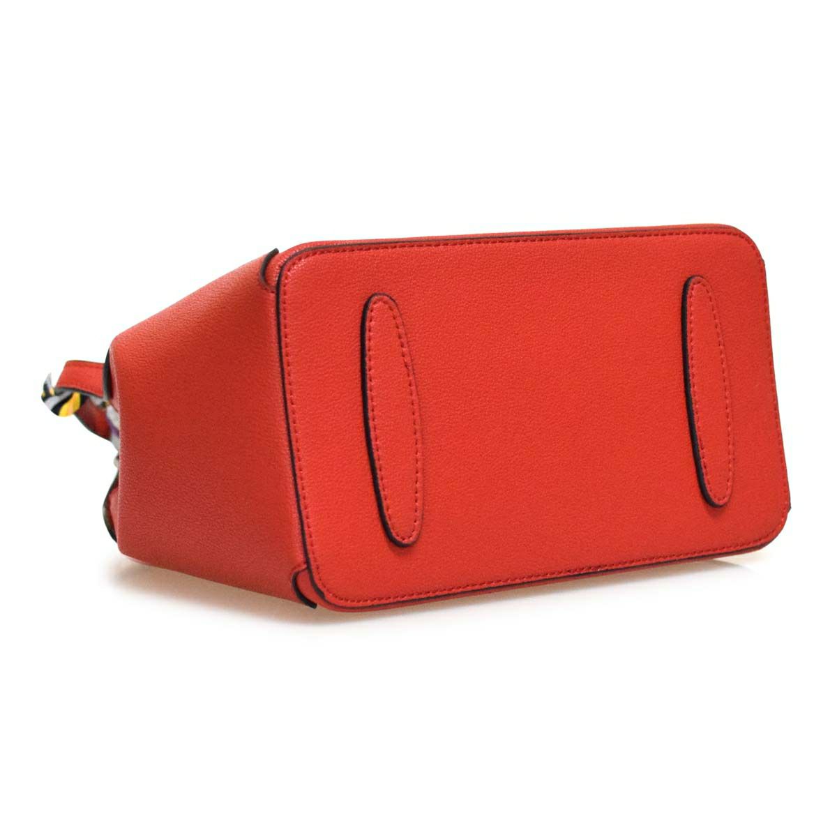 チャーム付きレザー3wayハンドバッグ