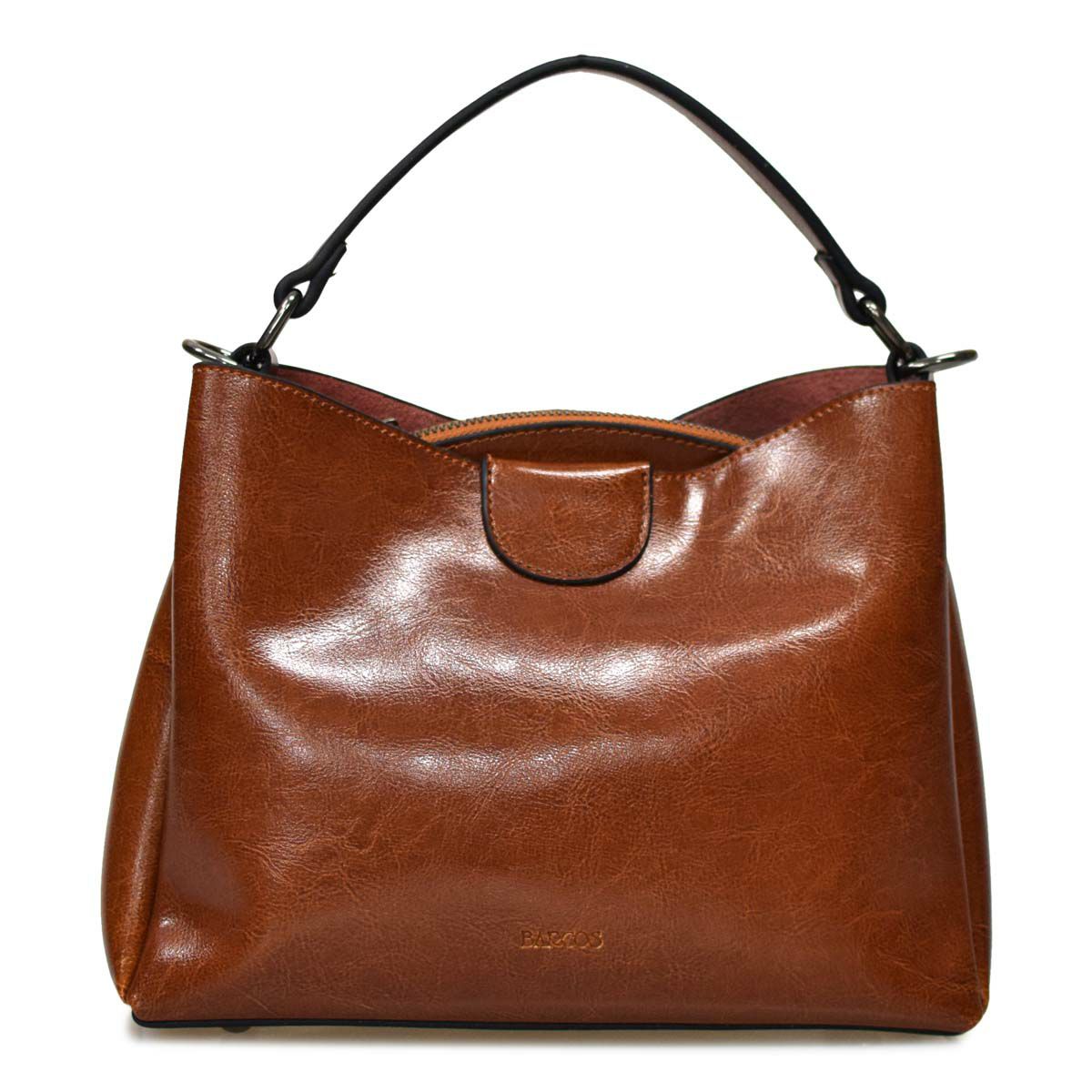 ツヤ有りワンショルダー2wayバッグ