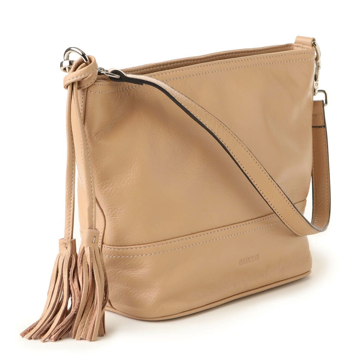 シュリンクレザーチャーム付き2wayハンドバッグ