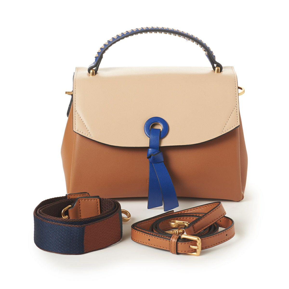 バイカラーワンハンドルミニバッグ