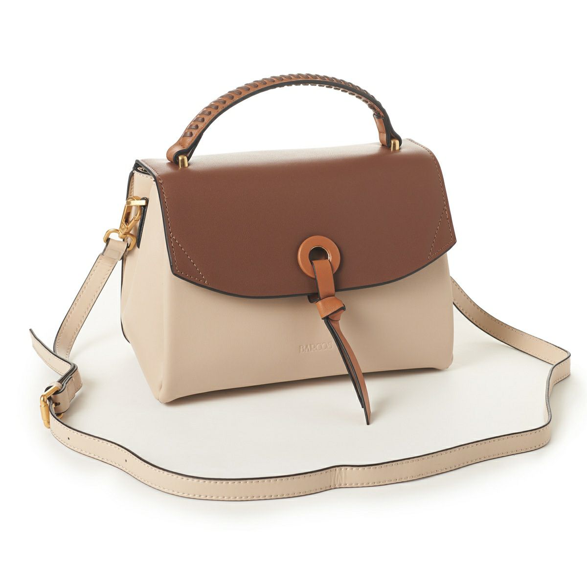 バイカラーワンハンドルミニバッグ