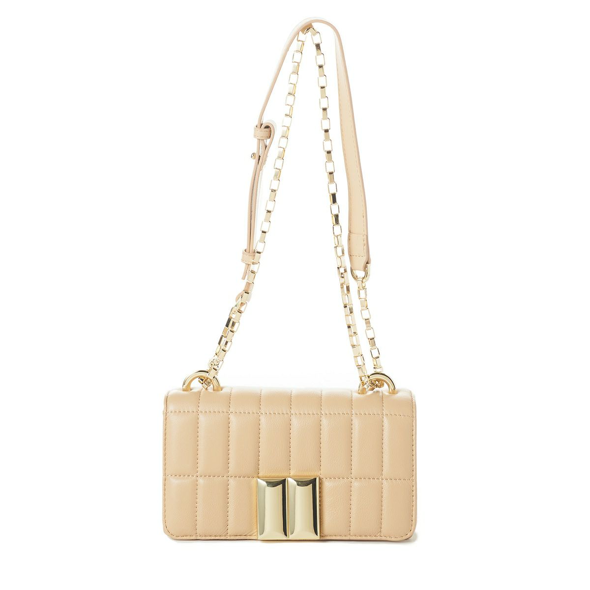 レザー ボックスキルティングポシェット