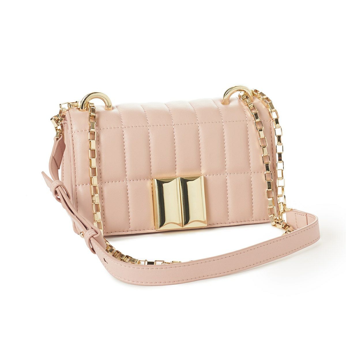 レザー ボックスキルティングポシェット