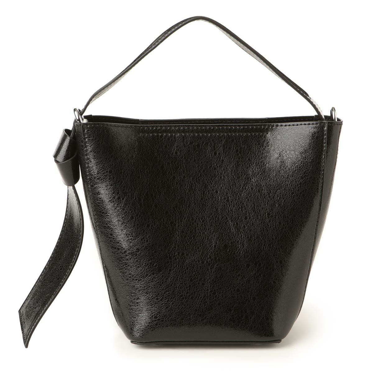 パテントレザーハンドバッグ