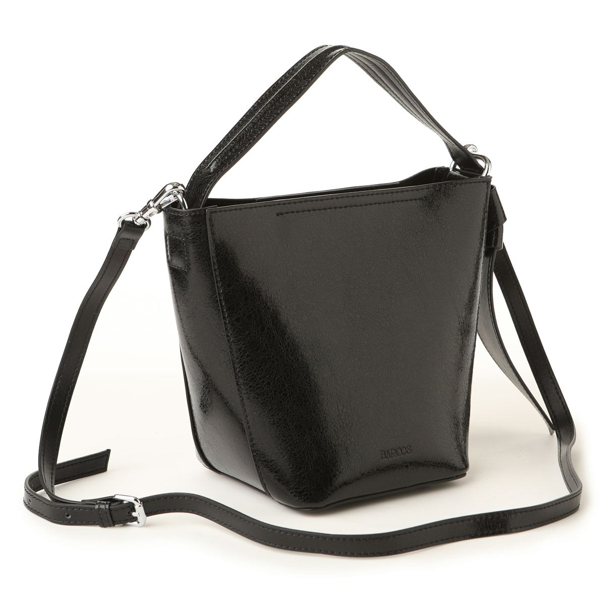 パテントレザーハンドバッグ