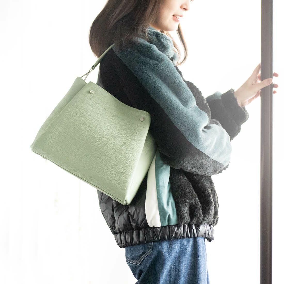 シュリンクレザー3wayハンドバッグ アリス