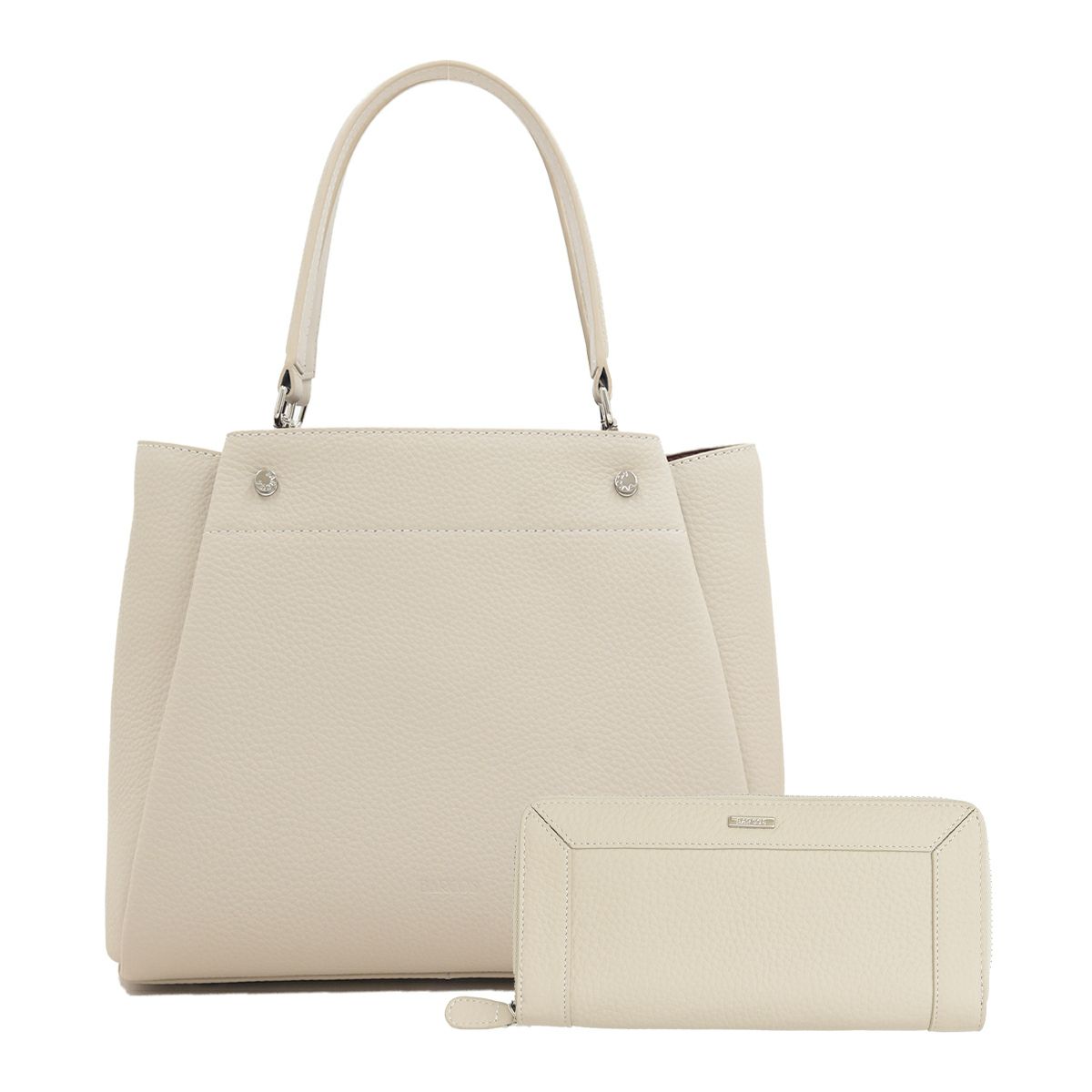 【セット商品】シュリンクレザー3wayハンドバッグ＆シュリンクレザー切替ロングウォレット