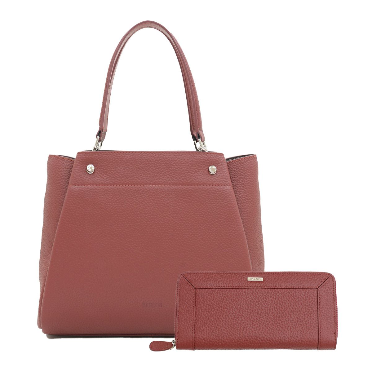 【セット商品】シュリンクレザー3wayハンドバッグ＆シュリンクレザー切替ロングウォレット