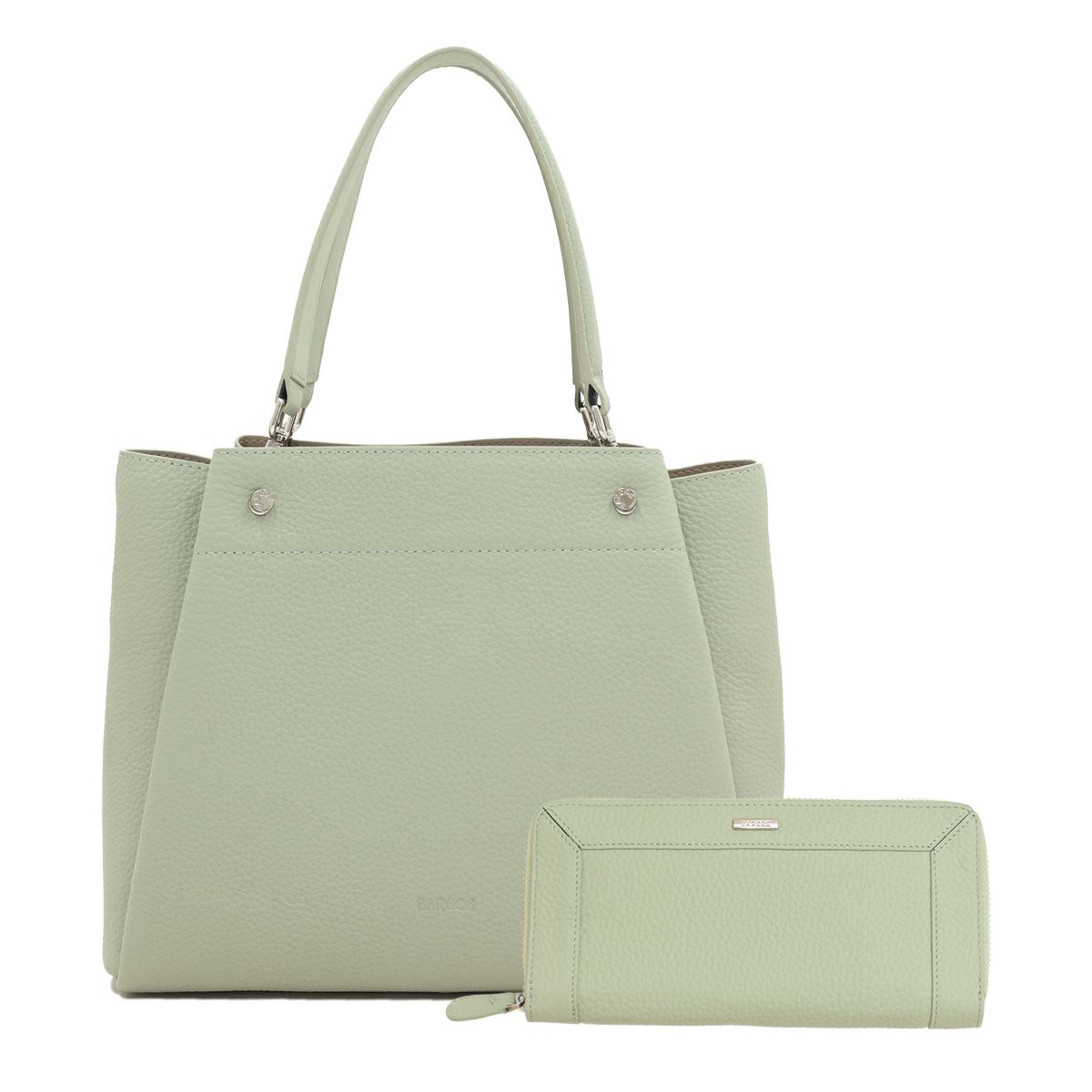 【セット商品】シュリンクレザー3wayハンドバッグ＆シュリンクレザー切替ロングウォレット