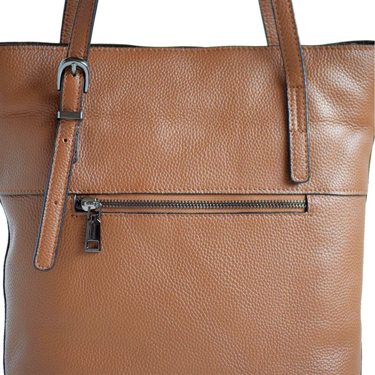 牛革2way縦長トートバッグ