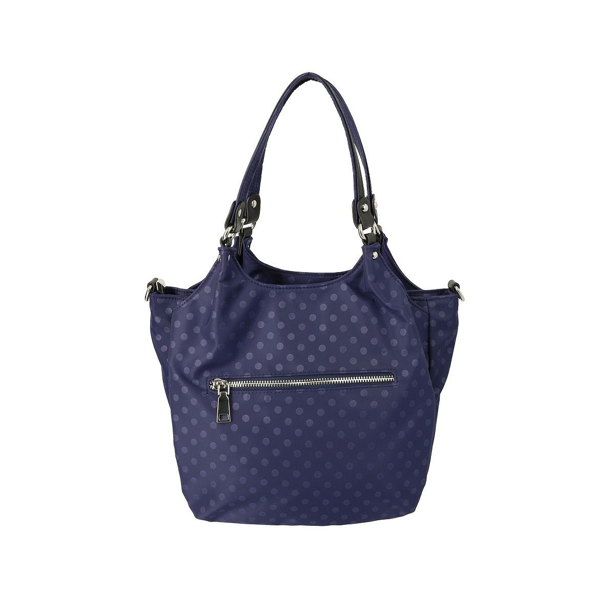 ドット柄ナイロンハンドバッグ（小）