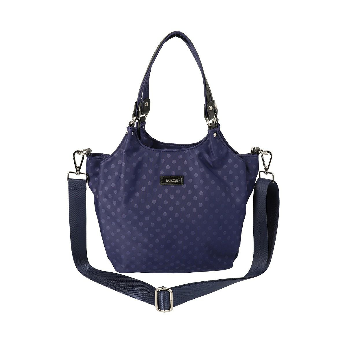 ドット柄ナイロンハンドバッグ（小）