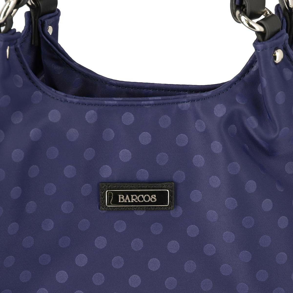 ドット柄ナイロンハンドバッグ（小）