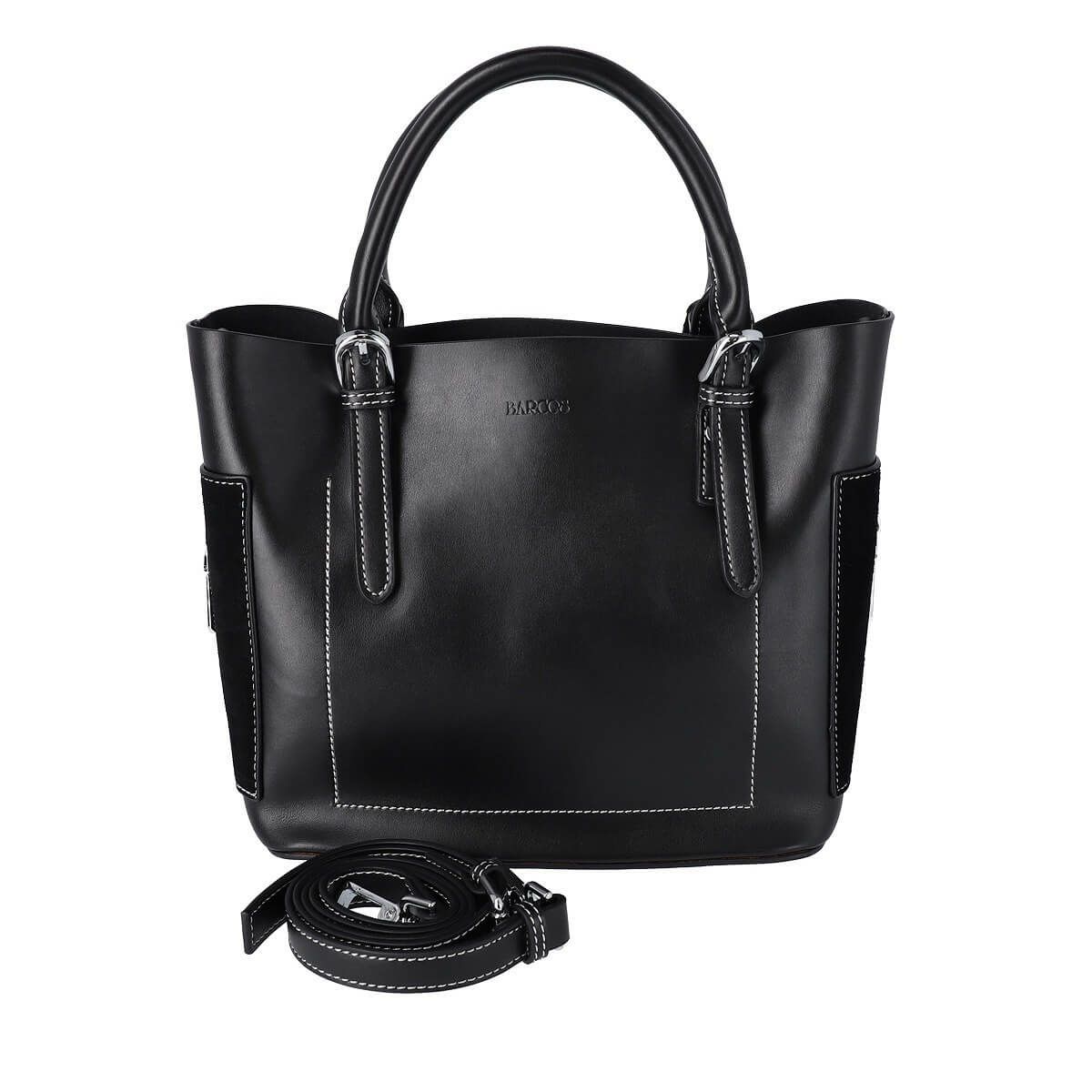 異素材切り替え2wayハンドバッグ