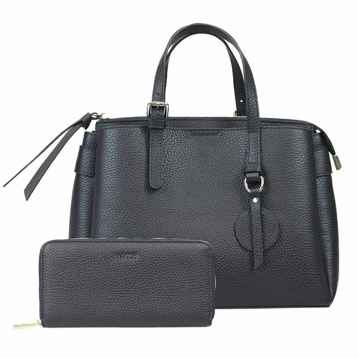 【セット商品】シュリンクレザーハンドバッグ＆財布＜エレガントセット＞