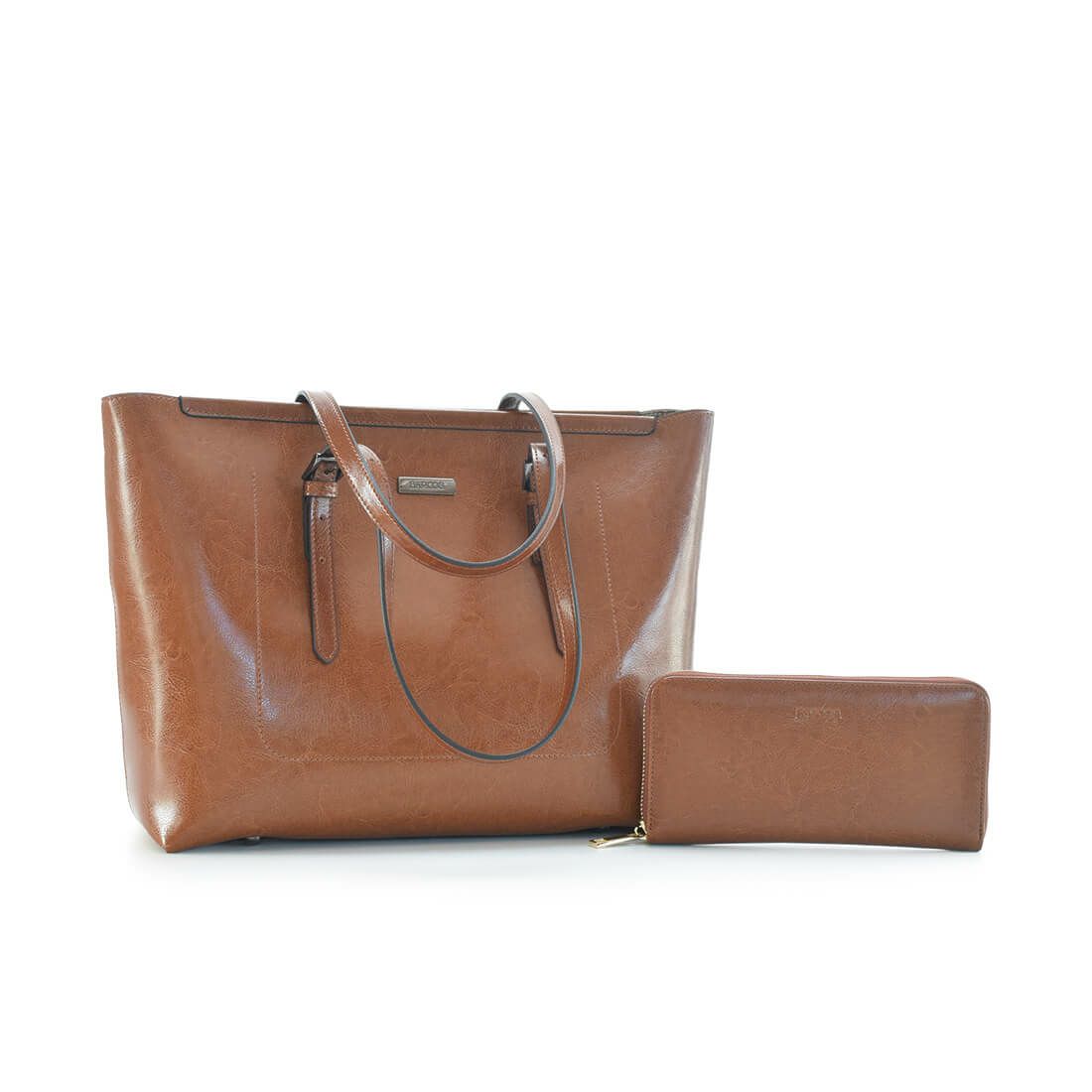 【セット商品】シャイニングレザートートバッグ＆財布＜スタイリッシュセット＞