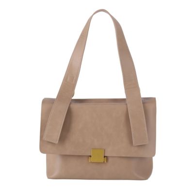 レザー 2way フロントスクエア金具付きショルダーバッグ