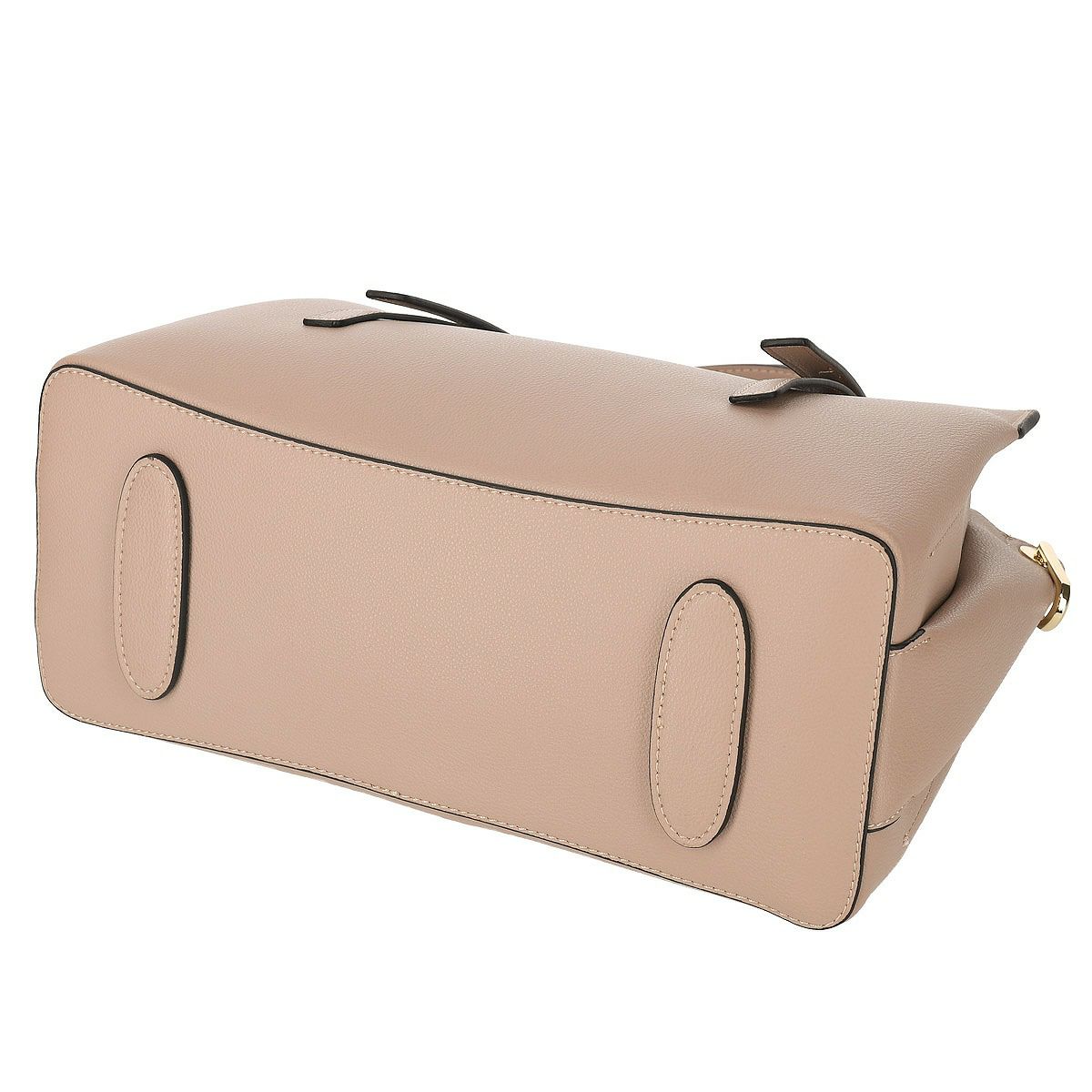 メタルロゴ入り2wayレザーハンドバッグ