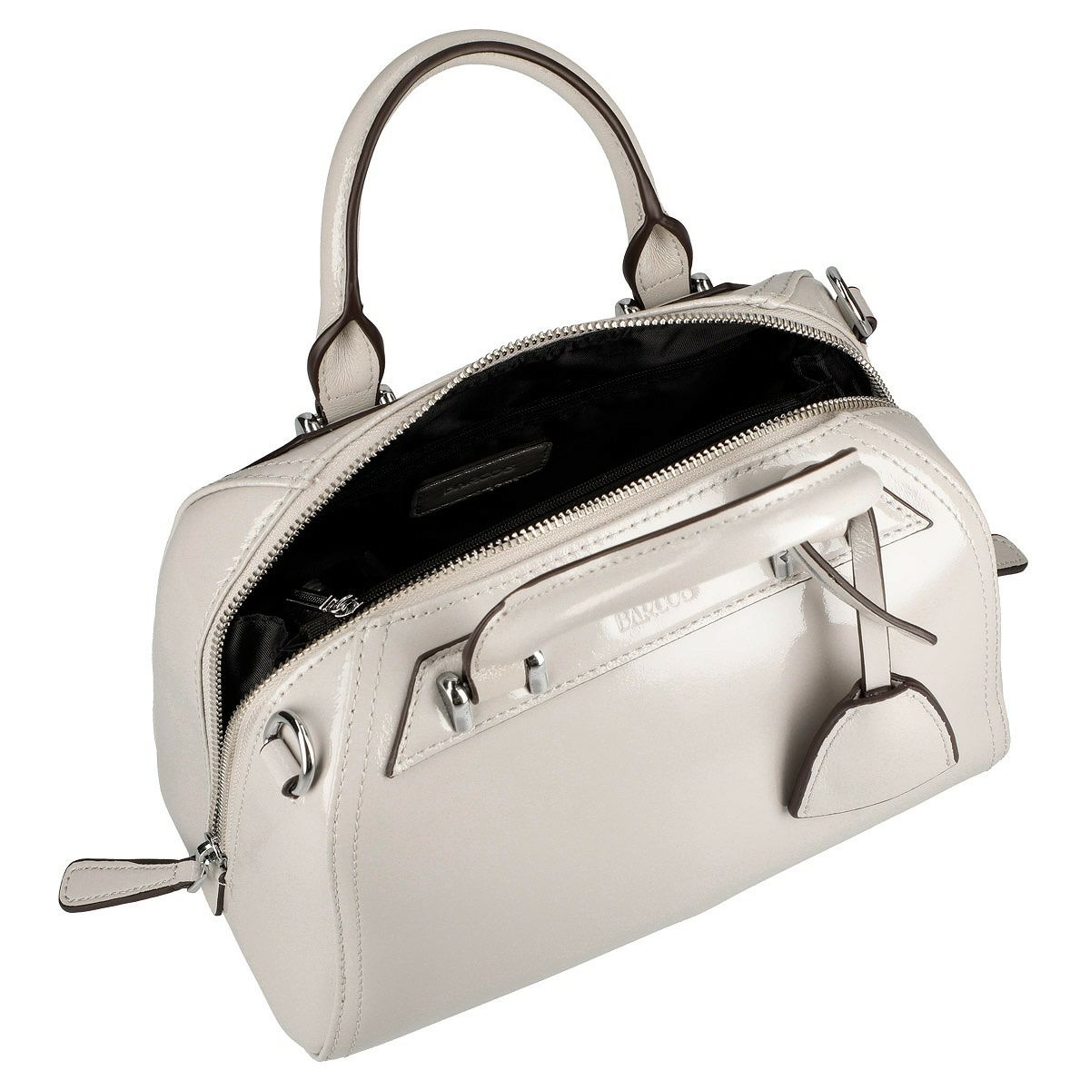 エナメルボストンバッグ