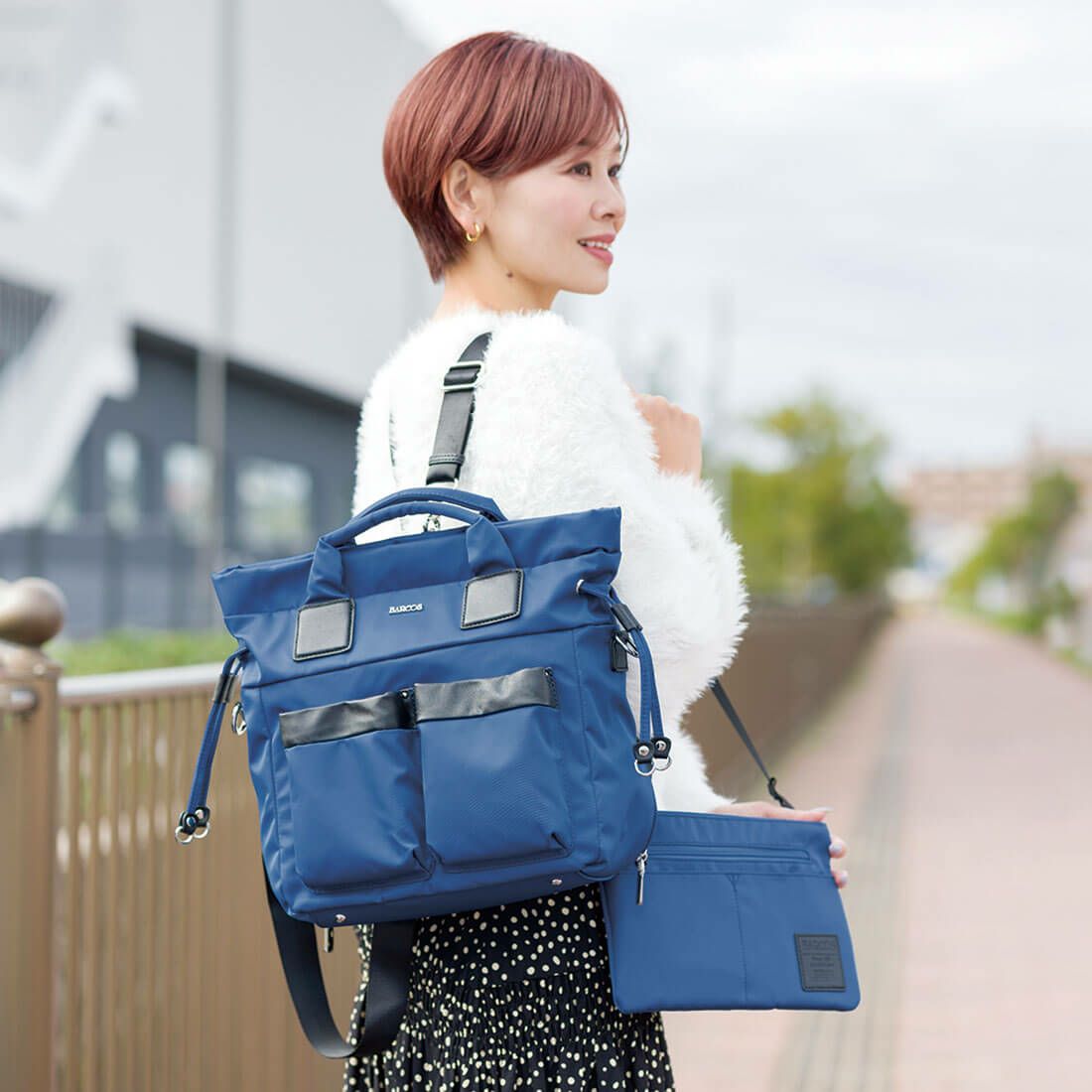 【セット商品】3wayナイロンリュック＜プリモ＞＆ナイロンサコッシュ