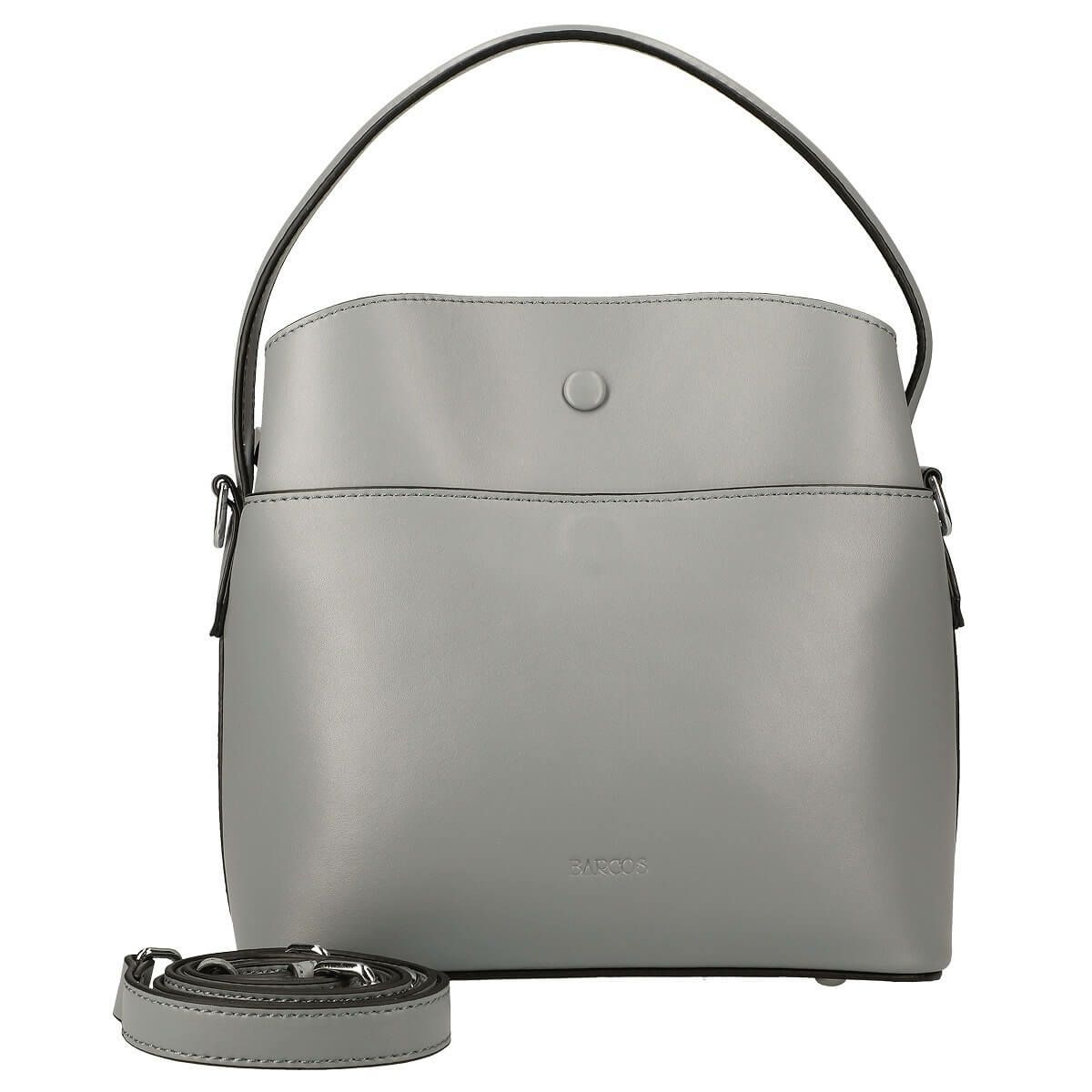 スクエアレザーハンドバッグ