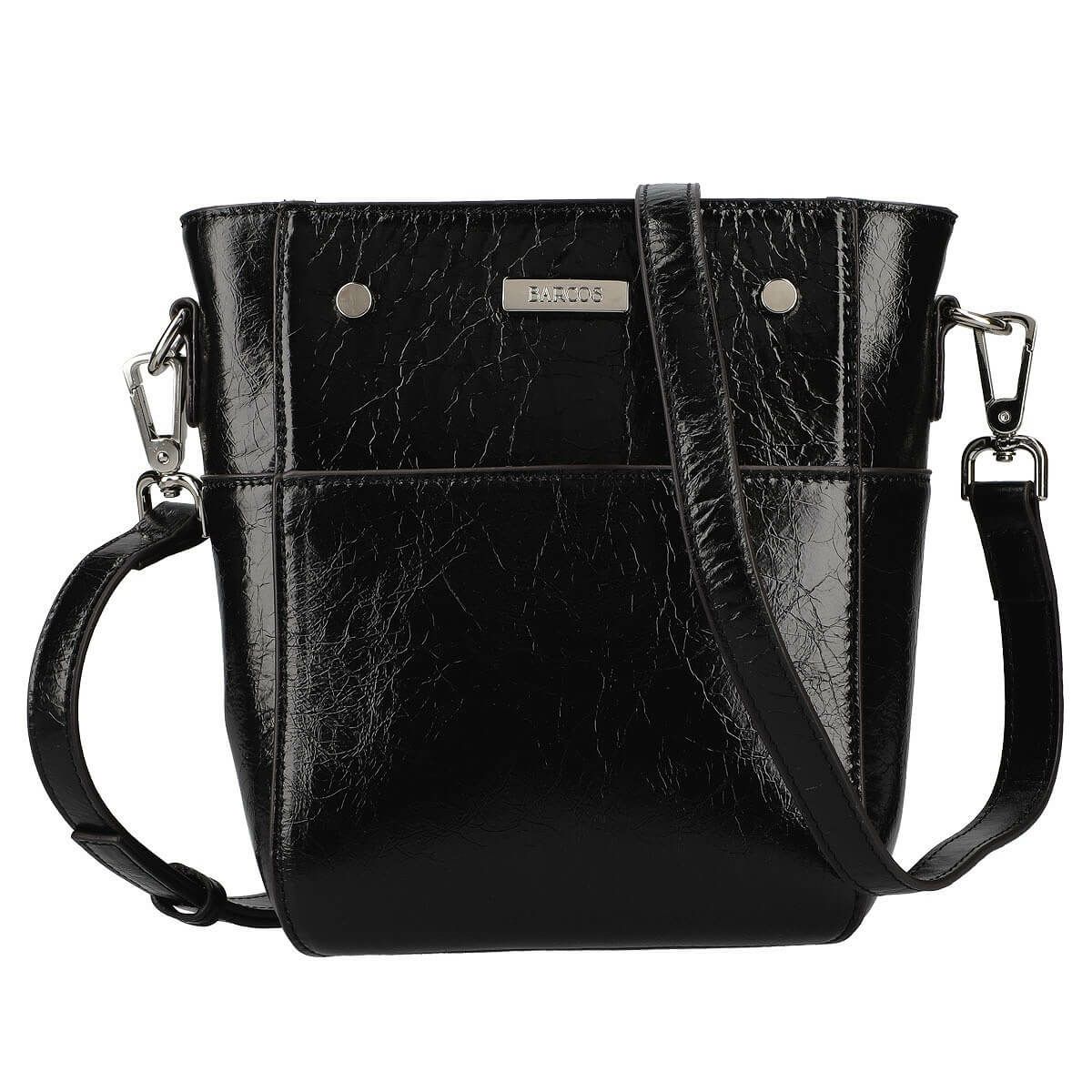 牛革 飾りリベット付きポシェット