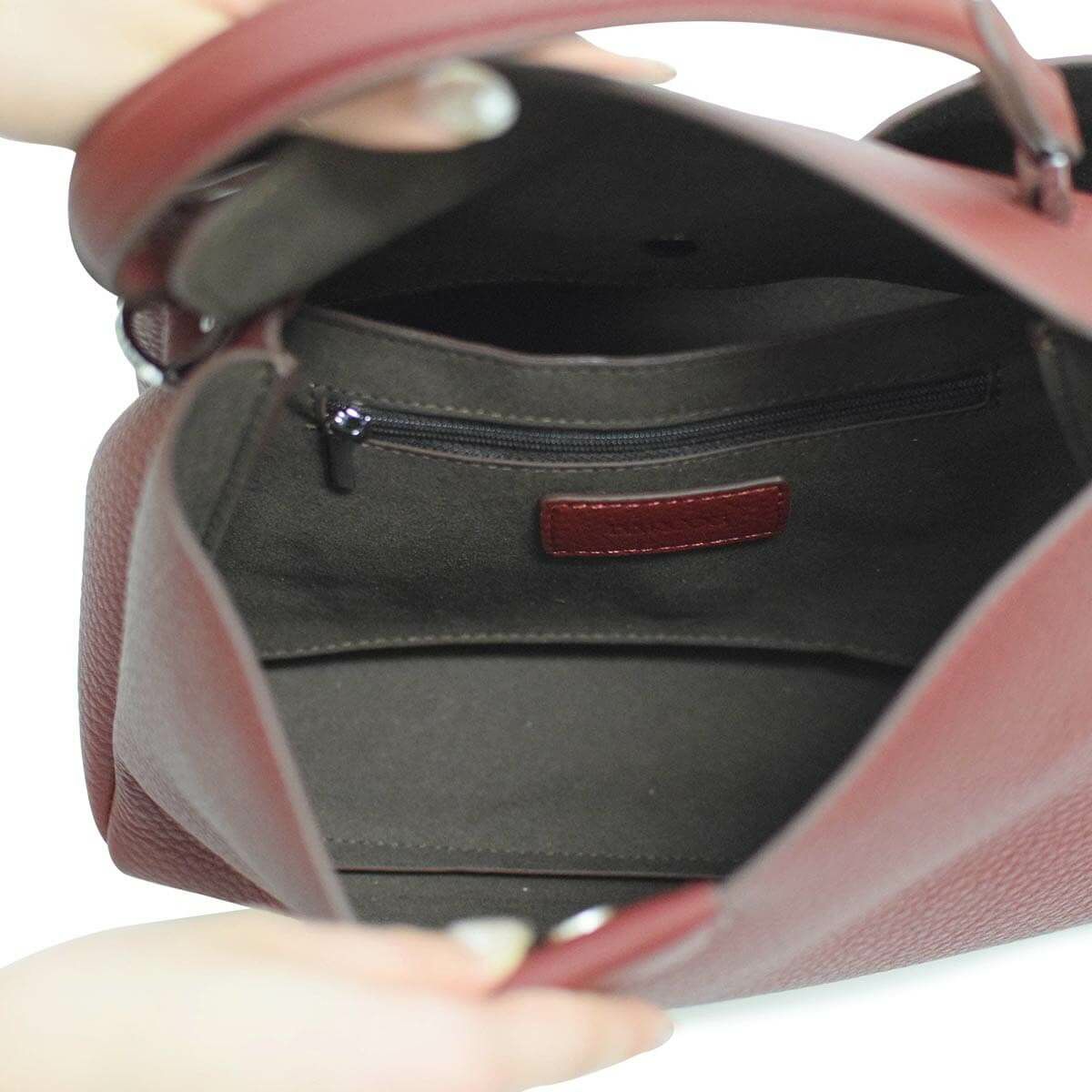 3wayワンハンドルレザーハンドバック