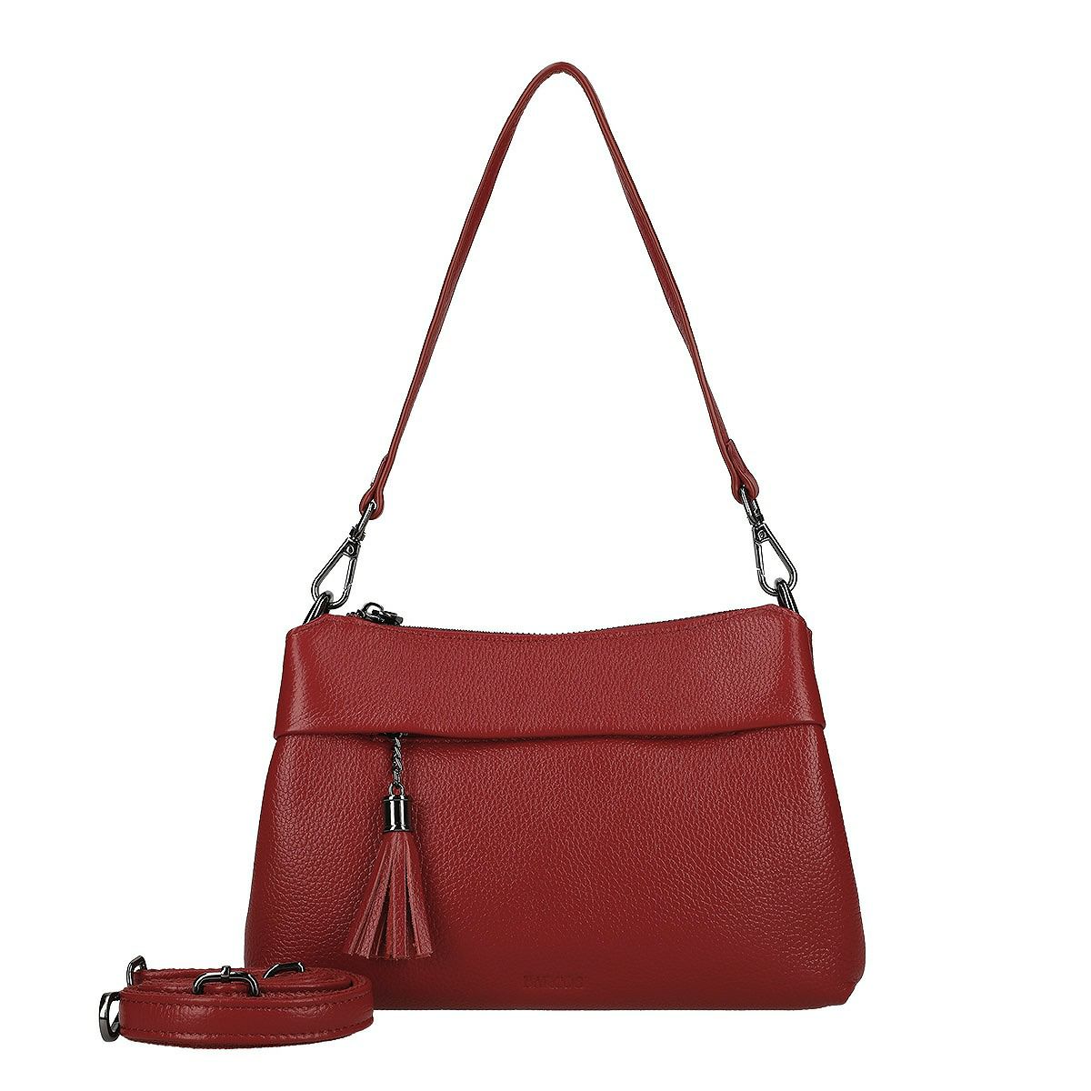 チャーム付き牛革2wayポシェット