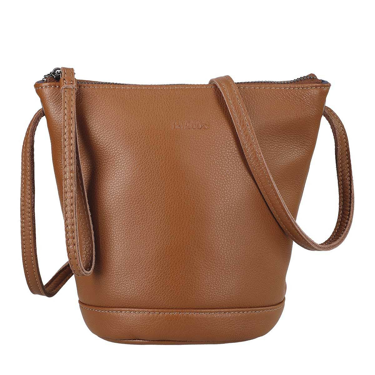 牛革レザー台形型ショルダーバッグ