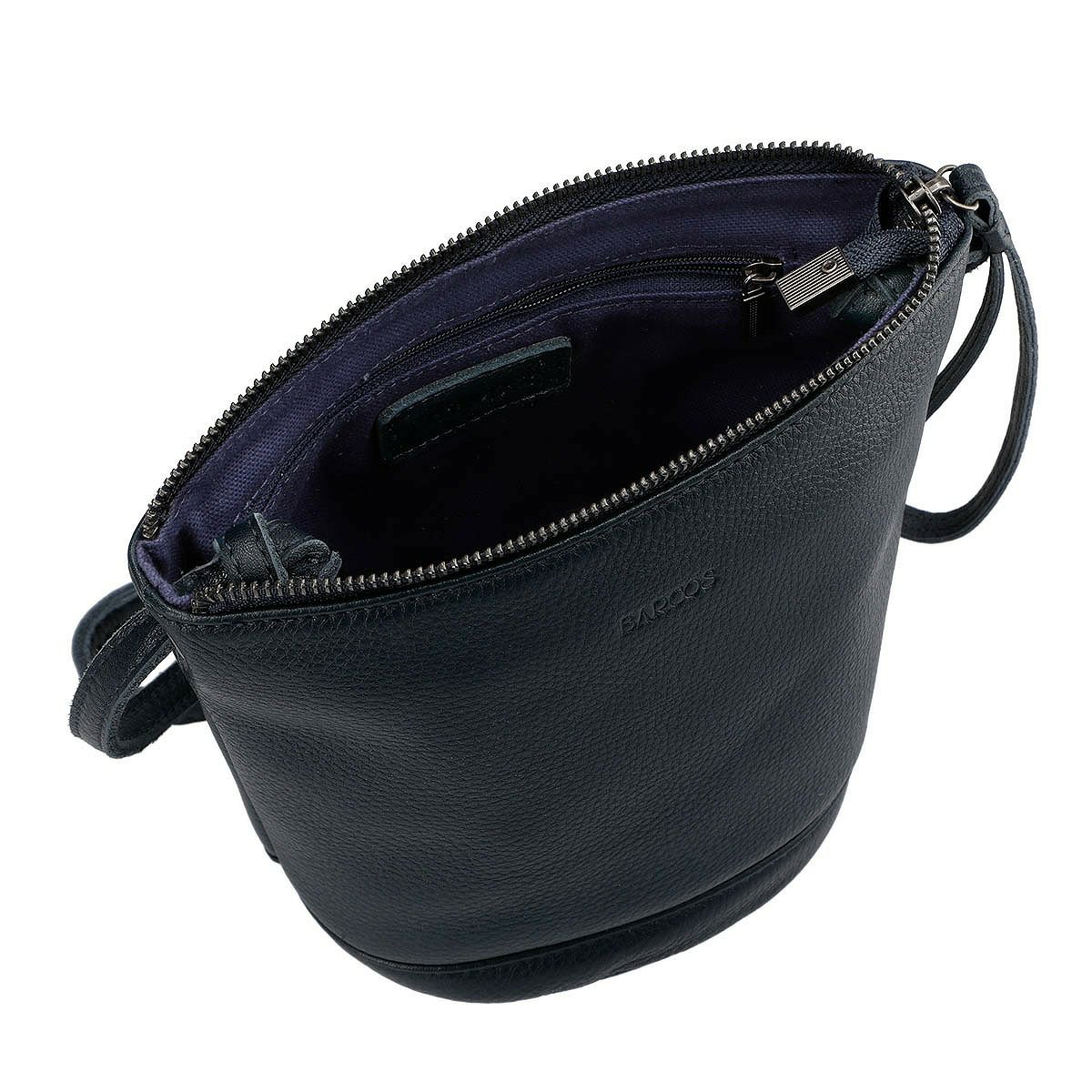 牛革レザー台形型ショルダーバッグ