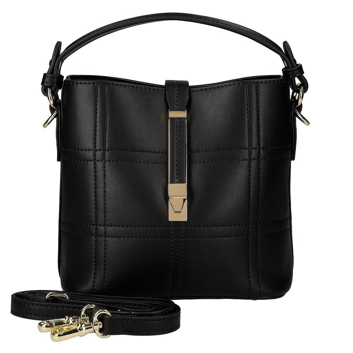 チェック柄2wayレザーハンドバッグ