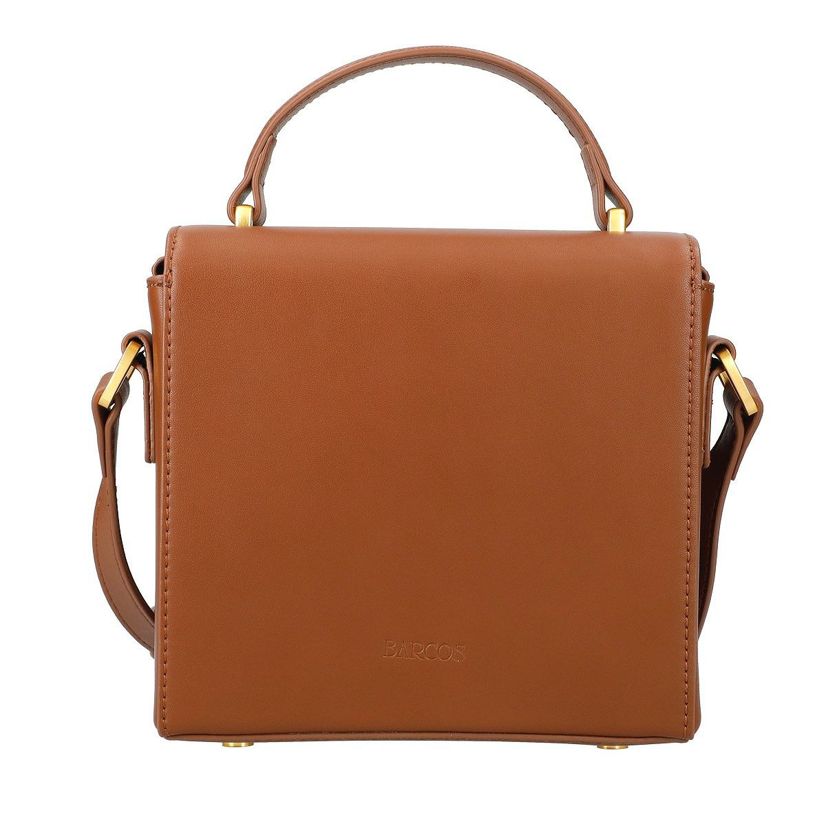 スクエア型レザーショルダーバッグ