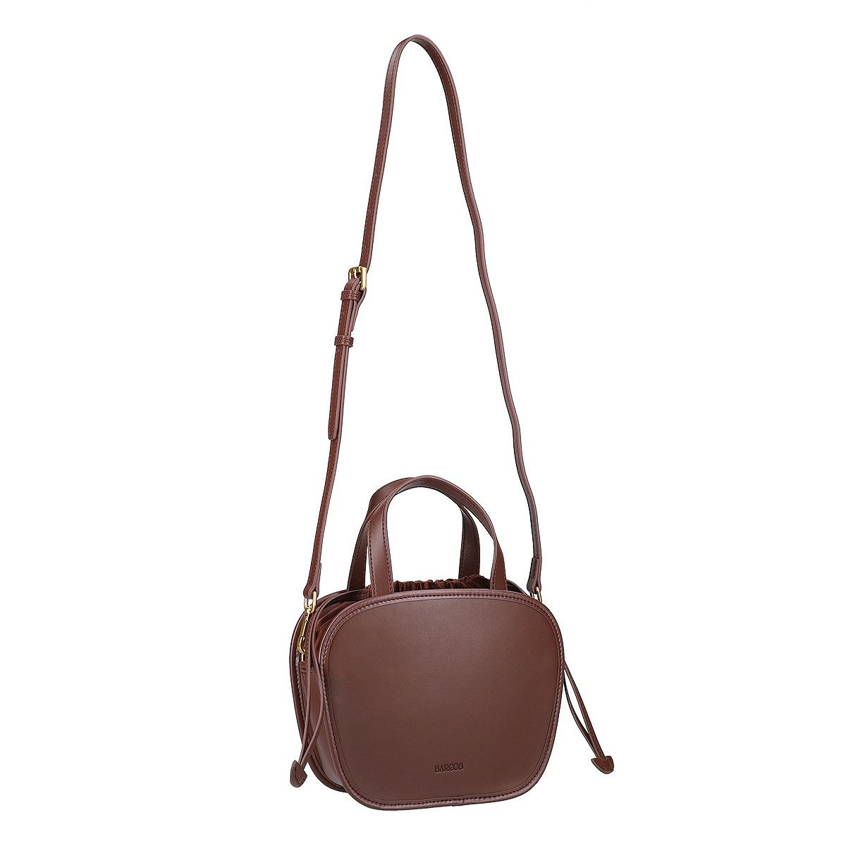 2wayレザー異素材ハンドバッグ